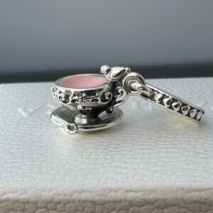 Pandora Cup of Tea Dangle Silver Bracelet Charm With Gift Box #174